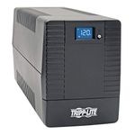 Tripp Lite 700VA UPS Battery Backup Surge Protector, Line Interactive UPS, Avr, 6 NEMA 5-15R Outlets, NEMA 5-15P Plug, 120V UPS, USB, Tower (OMNI700LCDT) Black