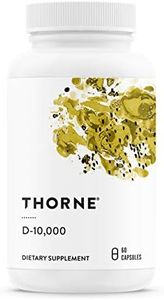 Thorne Vitamin D-10,000 - Vitamin D3 Supplement - 10,000 IU - Gluten-Free, Dairy-Free, Soy-Free - 60 Capsules