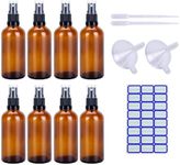 8 pcs amber glass spray bottle glas