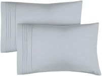 CGK Unlimited King Pillow Cases (Set of 2) - Extra Soft, Hotel Quality Pillowcase Covers- Comfy Bedding for All- Machine Washable Pillow Protectors- 2 Piece- Sky Blue