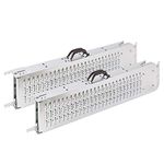 DENNY 2 Pcs Aluminum Steel Foldable Loading Ramp Bike Quad Mower Vehicle Garage Tool