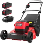PowerSmart 40V 21" Cordless Push Lawn Mower with 2 x 4.0ah Batteries and Charger, up to 1/4 Acre (MB2400B)