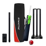 Amazon Brand - Symactive Champ Plastic Cricket Bat Set Combo with Soft Cricket Ball (Size-5)