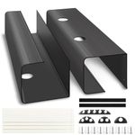 Large Capacity Under Desk Cable Management Trays 2 Pack - 31.5in Ultra Sturdy PVC Cable Tray - Cable Organizer Under Desk for Office and Home, 2 Install Options for All Applications - Black