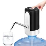Water Dispenser for 5 Gallon Bottle, Portability Electric Water Pump with USB Data Cable,Black Automatic Drinking Water Bottle Pump for Travel, Kitchen, Home, Office