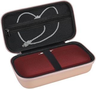 Supmay Hard Carrying Case for Bose SoundLink Flex Bluetooth Portable Speaker, Travel Case with Zipper Mesh Pocket for USB-C Cable, Manuals and Other Accessories, Rose Gold