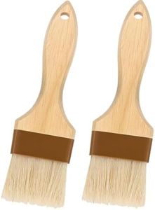 Pastry Brush,Basting Brush for Cooking,2 inch Natural Boar Bristle Baking Brush,Not Shed Cooking Brush for Oil and Sauce,Butter Brush,Food Brushes,Baster,Egg Wash Brush Kitchen Gadgets Baster(2 pc)