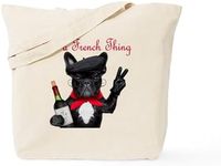 CafePress French Bulldog Tote Bag Natural Canvas Tote Bag, Reusable Shopping Bag