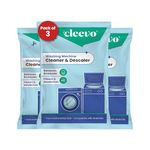 Cleevo Washing Machine Cleaner & Descaler Powder – Pack of 3 | Removes Limescale, Odour & Residue | Non-Toxic, Phosphate-Free | Front & Top Load Safe