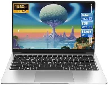 14 Inch Laptop,Laptop Computer with 1920×1080 FHD Screen,Quad-Core Intel Celeron J4125(Up to 2.70GHz),8GB RAM 512GB SSD Latops for Student and Office,34WH Battery,2.4/5G WiFi,Webcam,USB 3.0,Mini HDMI