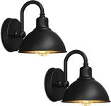 2 Pack Outdoor Barn Light for House,Small and Exquisite Farmhouse Porch Light,Waterproof Black Modern Outdoor Wall Sconce,Outdoor Light Fixture,Outdoor Gooseneck Lighting,for Patio,Deck,Corridor…