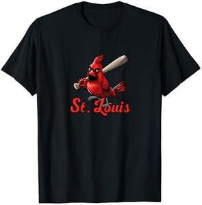 Cardinal Swing St Louis Retro Baseball Vintage Sports Fan T-Shirt