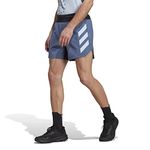 adidas Mens Terrex Agravic Trail Running Shorts Wonder Steel S 5"