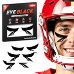 Cerlaza Baseball Accessories, 48 Pairs Eye Black Stickers Smudgeproof, Individually Wrapped Eye Black Tattoos for Football Soccer, Game Day Party Sports Eyeblack (Wing, Youth/Adults)