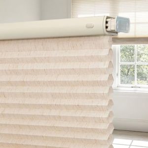Joydeco No Drill Linen Cellular Blinds for Indoor Windows, Light Filtering Cordless Cellular Shades for Thermal Insulation Noise Reduction, Window Shades for Home (Linen Cream, 67" W x 72" H)