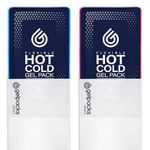 Gelpacks Direct 2X Hot and Cold Gel Pack Reusable - Includes 2X Non-Woven Sleeve - Reusable Ice Packs for Sports Injuries – Hip, Shoulder, Back, Waist, Thigh, Calf, Shin Ice Pack, (Large: 28 x 18cm)