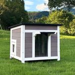 Luyitton Outdoor Cat House Feral Cat Enclosure Cat House Weatherproof for Winter Outdoor Cats