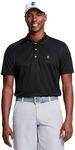 IZOD Men's Performance Golf Grid Polo, Black, X-Large