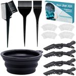 Xarchy 12 Pcs Hair Bleach Kit Professional Hair Coloring Products with Hair Dye Brush, Hair Color Bowl, Earmuffs, Hair Clips for Salon Hair Dye, Hair Color at Home, Hair Highlighting