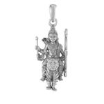 AKSHAT SAPPHIRE Sterling Silver (92.5% purity) God Veer Ayappa Pendant for Men & Women Pure Silver Lord Locket for Good Health & Wealth