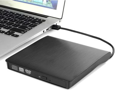 Intendvision External CD DVD Drive USB 3.0 Protable Slim DVD/CD ROM +/-RW Optical Drive Player Reader Writer Burner for Desktop Windows 7/8/10/XP/Vista Laptop Computer PC (Black)