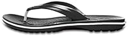 Crocs Unisex Crocband Flip Flops, Black, 9 UK Men/ 10 UK Women