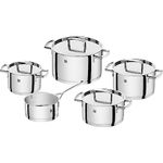 Zwilling 5-piece Pot-Set, with 4 Lids, Suitable for Induction, Stainless Steel, Passion,60 x 50 x 30 cm, Silver