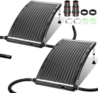 Bamgoten 2PCS 2026 Upgraded Solar Pool Heater, with Height-Adjustable Support Feet, Solar Water Heater for Above-Ground and Inground Pools, Includes 4 Adapters, 4 Hoses & Clamps, 4 Plumber Tapes