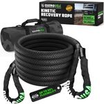 Rhino USA Kinetic Recovery Tow Rope (1.25" x30') Heavy Duty Offroad Snatch Strap for Diesel Truck, Tractor, Heavy Equipment - Ultimate Elastic Straps Towing Gear - Guaranteed for Life!