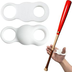 FEYRUN Baseball Thumb Guard Soft Silicone for Reduced Bat Sting, Swing Hitting Trainer Aid (White)