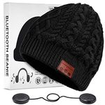 ZRUHIG Bluetooth Beanie Hat, Bluetooth V5.0 Winter Music Hat Knit Running Cap Men with Stereo Speakers 2023 Upgraded Wireless Hats Unique Gift for Women/Men(Black02)