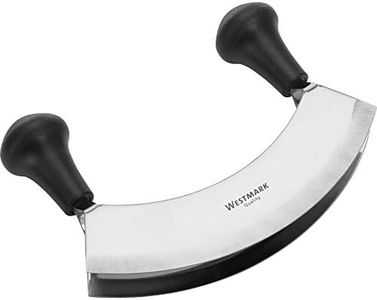 Westmark Wiegemesser/Kräuterschneider, mit 2 Klingen, Länge: 17 cm, Rostfreier Edelstahl/Kunststoff, Silber/Schwarz, 12942270
