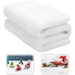 1 Pack Christmas Snow Blankets: White Blanket Artificial Snow Carpet Fake Snow Cover Blankets for Christmas Party Favors Winter Decor Village Display Scene Backdrop Decor 30 In x 4.9 Ft (1 Pack)