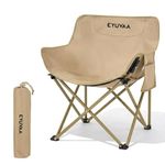 EYUVAA Heavy-Duty Camping Chair Foldable| Lightweight Portable with Side Pocket| Strong Steel Frame Holds up to 120 KG| Oxford Fabric Outdoor Chair for Hiking, Beach, Garden & Travel(Random Colour)
