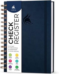 Clever Fox Check Register Spiral – Deluxe Checkbook Log with Check & Transaction Registers, Bank Account Register Booklets for Personal and Work Use – 6.1”x8.3”, Hardcover,Dark Blue