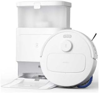 ECOVACS N30 PRO OMNI Aspirateur Robot avec Station OMNI tout-en-un, 10000Pa, Robot Aspirateur Laveur avec Brosse ZeroTangle 2.0, Nettoyage à l'eau chaude 60℃, Nettoyage Humide adaptatif TruEdge, Blanc