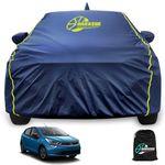 GARREGE® Waterproof Car Body Cover for Tata Altroz 100% All Weather Proof with Mirror & Antenna Packet & Full Bottom Elistic, Triple Stitching with 100% Nail Proof Cover Navy Blue