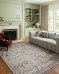 Loloi Rifle Paper Co. x Courtyard Collection Blush 2'-6" x 7'-6" Runner Rug