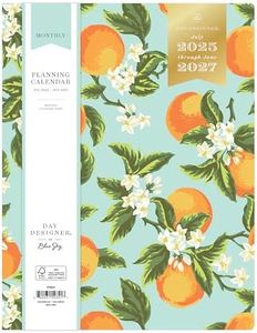 Blue Sky Day Designer 2025-2026 Monthly Academic Year 24 Month Planner Calendar, July 2025 - June 2027, 8.5" x 11", Flexible Cover, Stapled Binding, Orange Blossom Mint