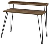 Ameriwood Home Haven Retro Computer Desk with Riser, Wood, Walnut