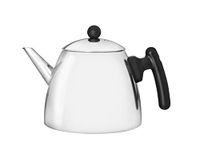 bredemeijer Classic Double Walled Teapot, 1.2-Liter, Stainless Steel Glossy Finish with Black Accents