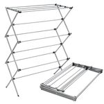 Honey-Can-Do Oversize Collapsible Clothes Drying Rack DRY-09066 Silver, 50 lbs