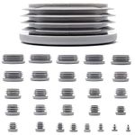 36mm Plastic End Caps, Grey Tube Inserts Bungs, Pack of 4 (See Second Image for Ordering Guide) - Made in Germany