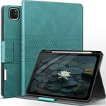 auaua Case for iPad Pro 11 inch 2022 4th Generation, 3rd/2nd/1st Gen Stand Cover with Pencil Holder, Auto Sleep/Wake Shockproof Smart Cover, PU Leather (Green)