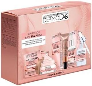 Dermolab - Beauty Box Anti-Età Plus con Crema Viso e Collo Giorno 50 ml, Effetto Lifting Rassodante, Crema Contorno Occhi e Labbra 15 ml Levigante, e Siero Booster 30 ml Tonificante