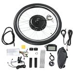 Electric Bicycle Wheel Kit, 48V 1000W 26" Front or Rear Drive Ebike/Electric Bicycle Conversion Kit Waterproof Hub Motor Wheel with Intelligent Controller, LCD Display(Front Drive)