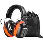 PROHEAR 037 Gel Ear Pads Bluetooth Hearing Protection Headphones 25dB NRR Safety Noise Reduction Earmuff Perfect for Snowblowing Workshops, Orange