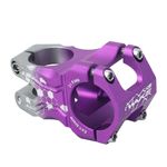 FOMTOR 31.8 Bike Stem 50mm, MTB Stem Mountain Bike Stem Short Handlebar Stem Aluminum Alloy, for Road Bike, MTB, BMX, Cycling Fixie Gear (Purple Titanium)