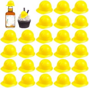 PPXMEEUDC 30 PCS Mini Construction Hats - Plastic Toys for Party Favors, Dress-Up Play and Supplies