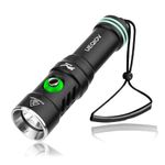 UEQIOV Diving Light is Suitable for Outdoor Scuba Diving, 4000lm Bright Diving Flashlight, 4 Modes of Underwater Lights, IPX8 Waterproof Flashlight (Black)